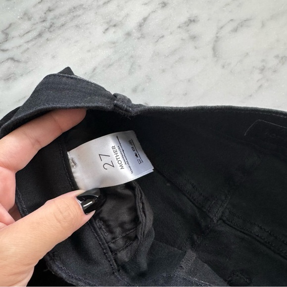 MOTHER The Hustler High-Rise Ankle Jeans US27 Black Denim TOP RATED Bootcut NWT - Picture 4 of 8